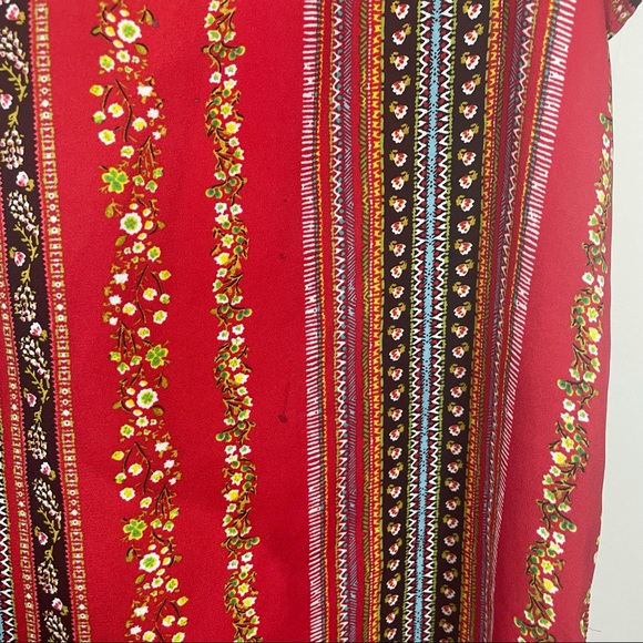 LOFT red patterned blouse - Picture 8 of 8